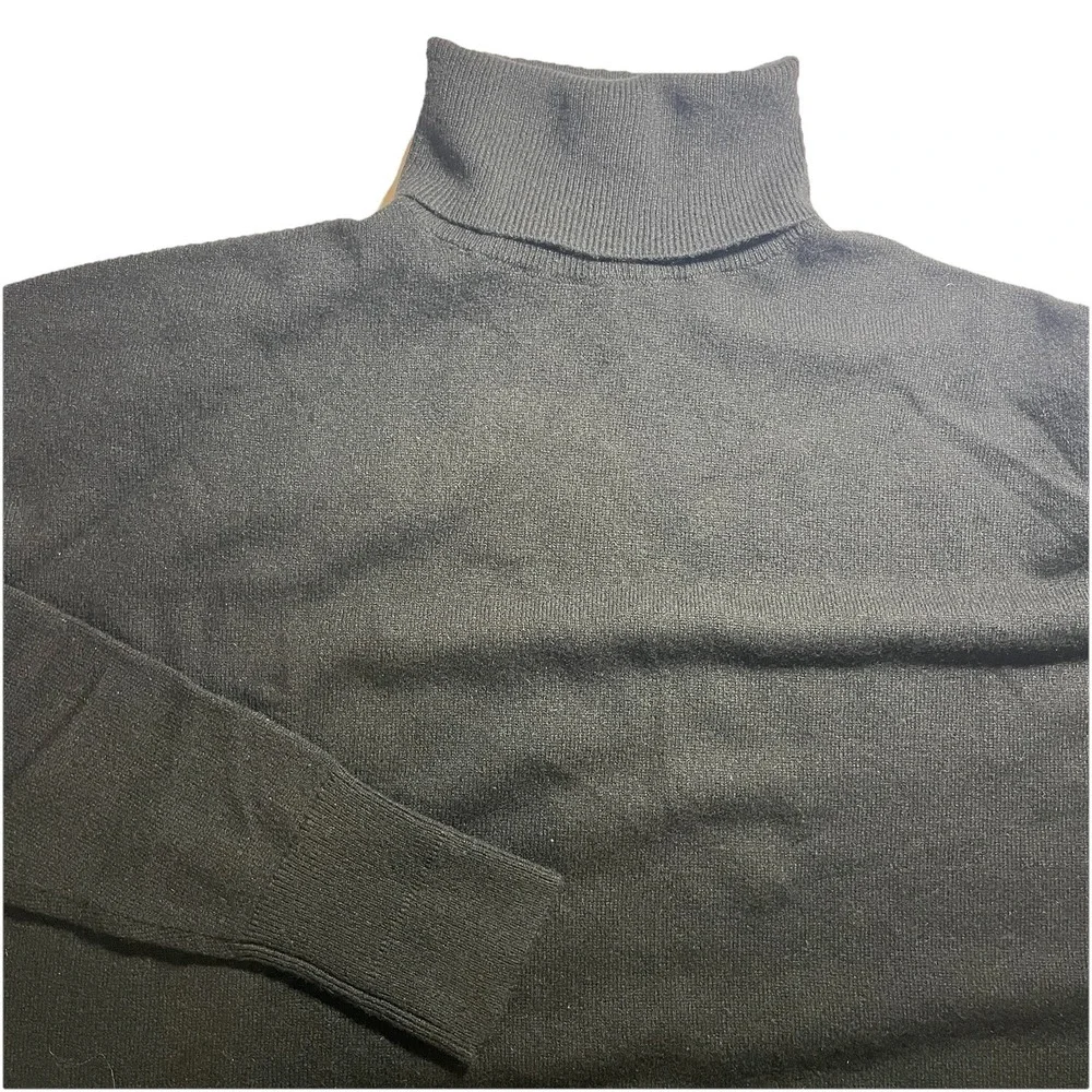 EVERLANE Cashmere Turtleneck Sweater Dress Black Small New W/Tag Retail $165 - Picture 5 of 10